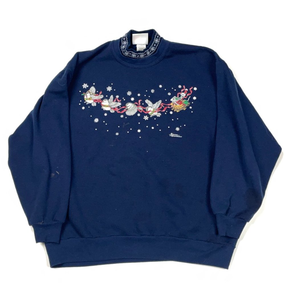 VTG Double-Collar Grandma Style Sweatshirt 80s